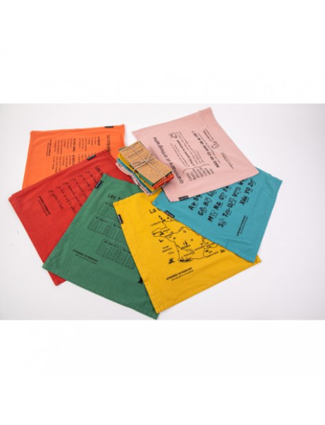 Lot de 6 serviettes - Apprendre en mangeant